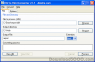 Amelix DBF to Html Converter screenshot